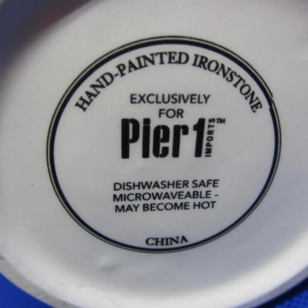 *BOGO mugs* 20 oz pier 1 street cred tattoed rhino mug ironstone (W3378)